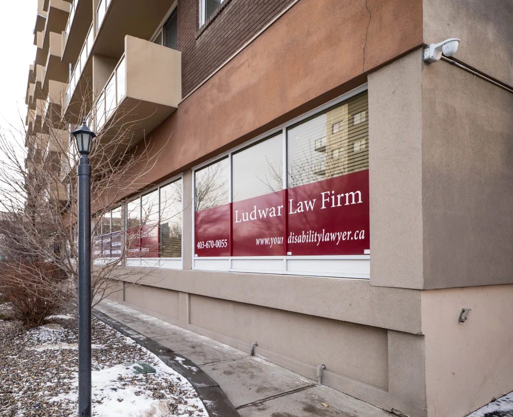Ludwar Law office at 101 429 14th Street NW Calgary — free parking available